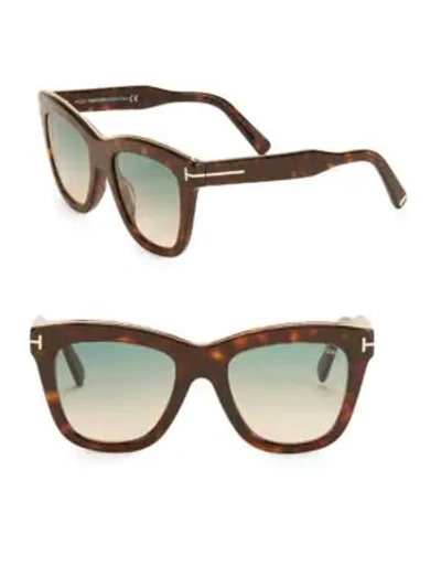 Shop Tom Ford Women's Julie 52mm Square Sunglasses In Brown Green