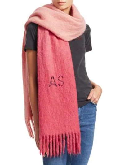 Shop Acne Studios Degrade Mohair-blend Scarf In Pink
