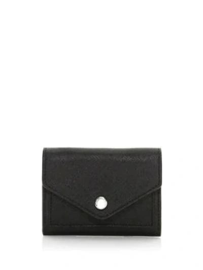 Shop Rebecca Minkoff Grain Leather Billfold Key Ring Wallet In Black