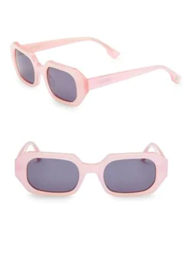 Shop Karen Walker La Dolce Vita 48mm Square Sunglasses In Iridescent