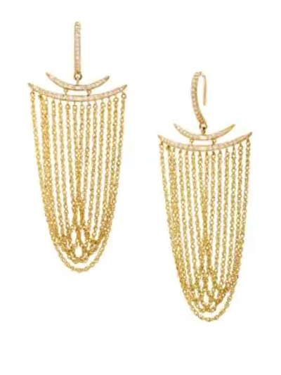 Shop Celara 14k Yellow Gold & Diamond Statement Earrings