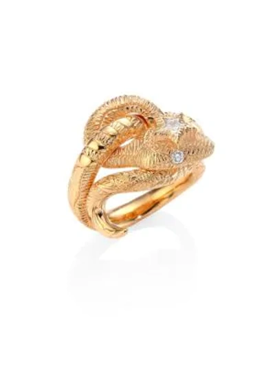Shop Gucci Le Marché Des Merveilles Diamond & 18k Pink Gold Ring
