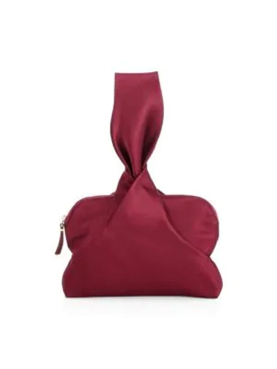Shop The Row Satin Evening Wristlet In Maroon
