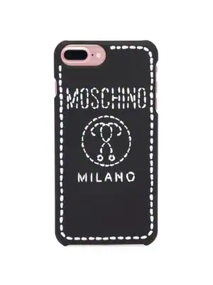 Moschino Graphc Logo Iphone 8 Plus Phone Case In Black Multi Modesens