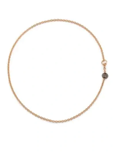 Shop Pomellato Sabbia Brown Diamond & 18k Rose Gold Necklace