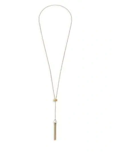 Shop Majorica Women's 9mm Organic Handmade Pearl Tassel Necklace In Gold