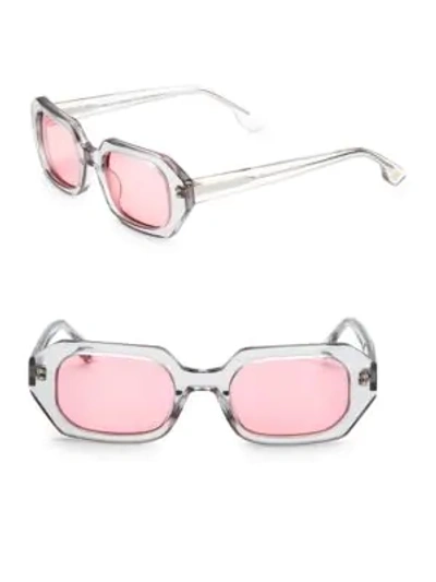 Shop Karen Walker La Dolce Vita 48mm Square Sunglasses In Mist