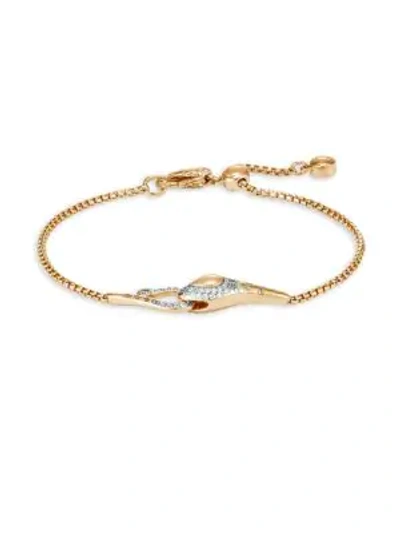 Shop John Hardy Legends Cobra 18k Yellow Gold & Diamond Bracelet