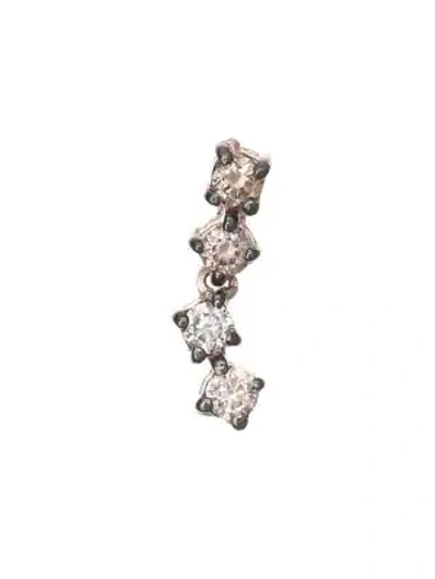Shop Kismet By Milka 14k Rose Gold & Champagne Diamond Single Stud Earring