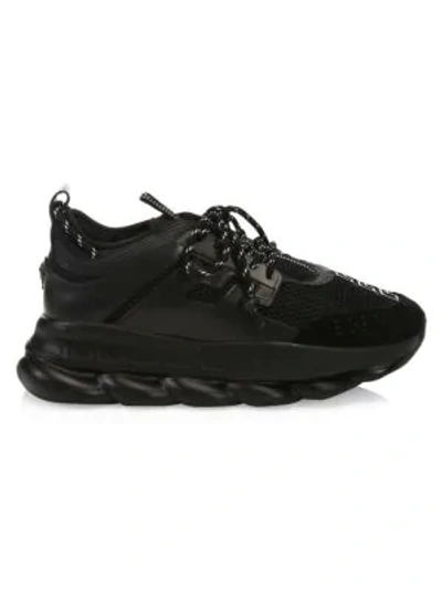 Shop Versace Men's Chain Reaction Chunky Sneakers In Black