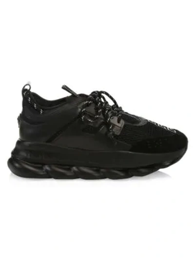 Versace Chain Reaction Sneakers In Black