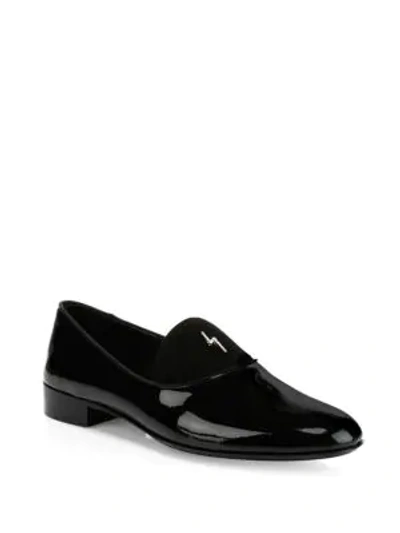 Shop Giuseppe Zanotti Vernice Patent Leather Loafers In Black