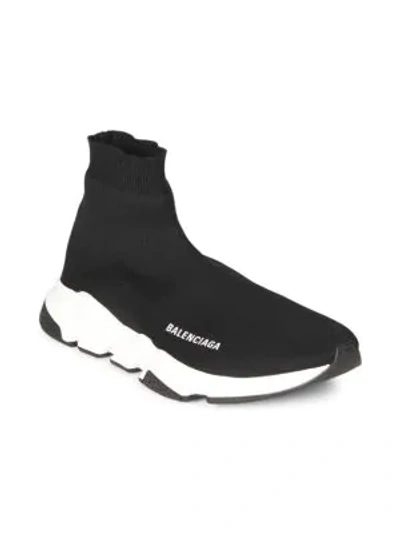Shop Balenciaga Speed Trainer Sock Sneakers In Noir