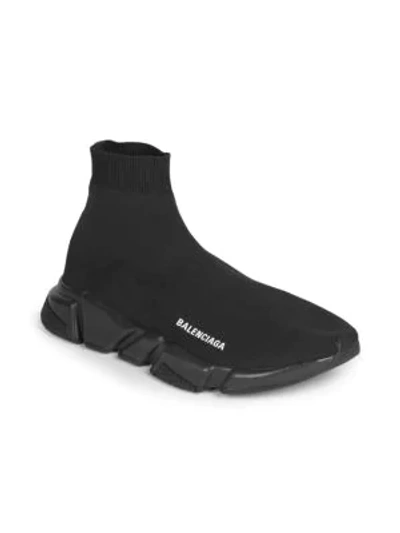 Shop Balenciaga Men's Speed Sneakers In Black On Black