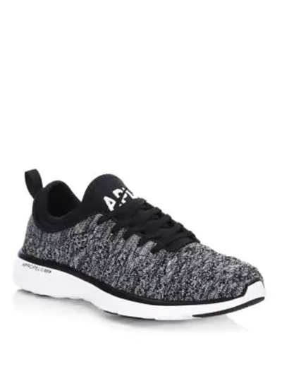 Shop Apl Athletic Propulsion Labs Techloom Phantom Sneakers In Black White Melange