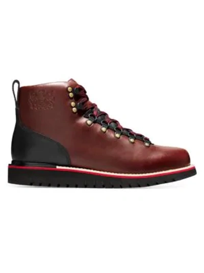 Shop Cole Haan Grand Explore Alpine Leather Hiker Boots In Dark Brown