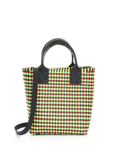 Shop Truss Small Leather Handle Tote In Multi