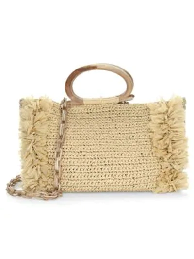 Shop Carolina Santo Domingo Large Corallina Ring Tote In Straw