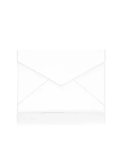 Shop Rebecca Minkoff Leo Leather Envelope Clutch In Optic White