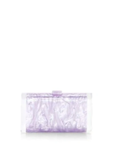 Shop Edie Parker Lara Acrylic Clutch In Lilac