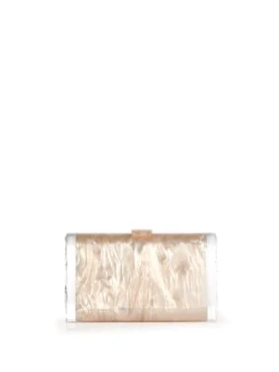 Shop Edie Parker Lara Acrylic Clutch In Taupe
