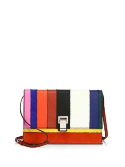 Shop Proenza Schouler Small Leather Colorblock Shoulder Bag In Multi