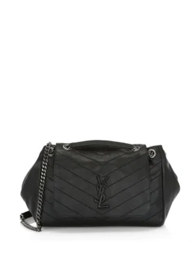 Shop Saint Laurent Large Nolita Monogram Matelassé Leather Shoulder Bag In Black
