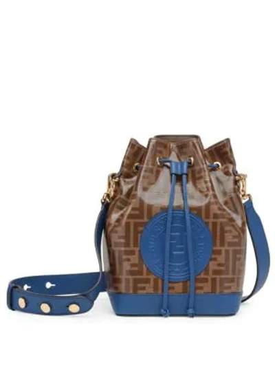 Shop Fendi Mon Tresor Bucket Bag In Blue