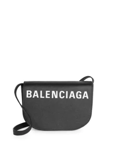 Shop Balenciaga Ville Leather Day Bag In Black