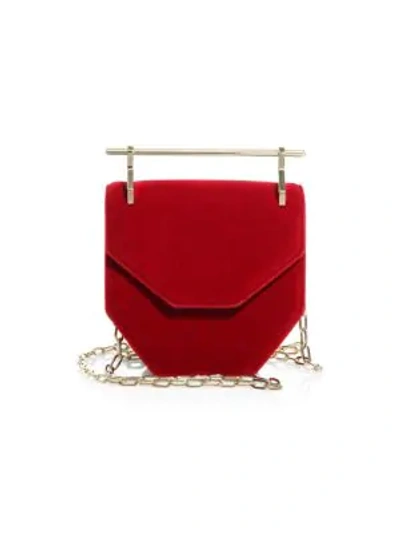 Shop M2malletier Mini Amor Fati Saddle Bag In Lipstick Red