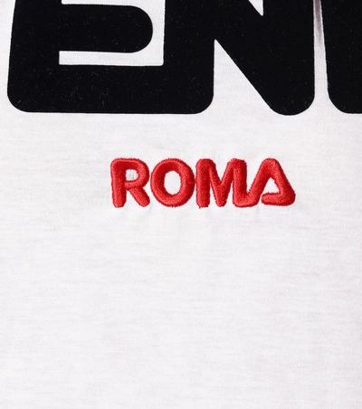 Shop Fendi Mania Cotton T-shirt In White