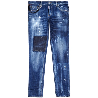 Shop Dsquared2 Skater Distressed Skinny Jeans
