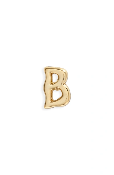Shop Rebecca Minkoff Jewelry Initial Stud Earring In Gold