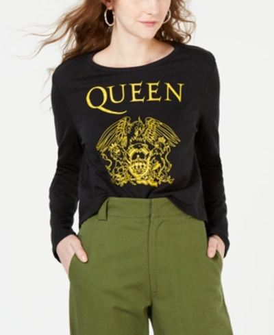 Shop Bravado Juniors' Queen Cotton Graphic-print T-shirt In Black