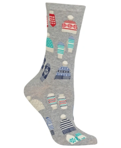Shop Hot Sox Mittens And Hats Socks In Sweatshirt Grey Heather