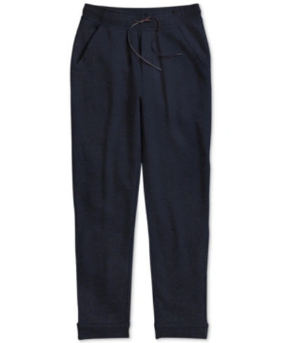 Shop Tommy Hilfiger Adaptive Men's Fleece Sweatpants With Velcro Hem In Navy Blazer