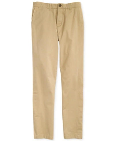 Shop Tommy Hilfiger Adaptive Men's Custom Fit Chino Pants With Magnetic Zipper In Mallet