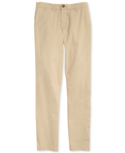 Shop Tommy Hilfiger Adaptive Men's Custom Fit Chino Pants With Magnetic Zipper In Sand Khaki