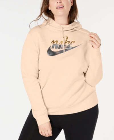 Nike metallic cheap logo hoodie