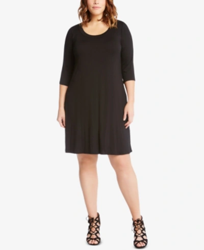 Shop Karen Kane Plus Size A-line Dress In Black