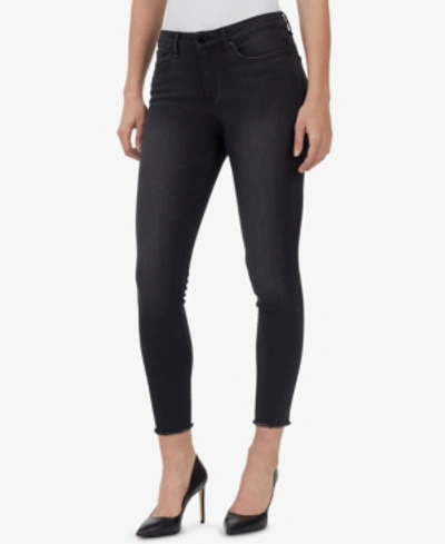 Shop William Rast Mid Rise Frayed Ankle Skinny Jeans In Twilight Rewind