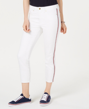 macy's white skinny jeans