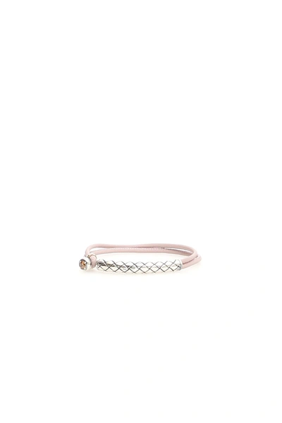 Shop Bottega Veneta Nappa Bracelet In Light Brown Quartz (pink)