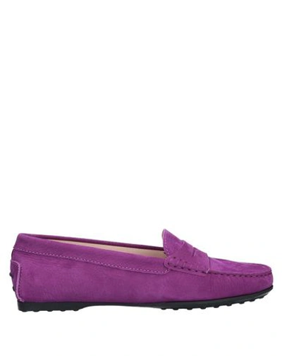 Shop Hogan Loafers In Mauve