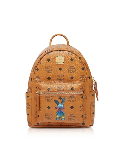 Shop Mcm Cognac Rabbit Mini Backpack