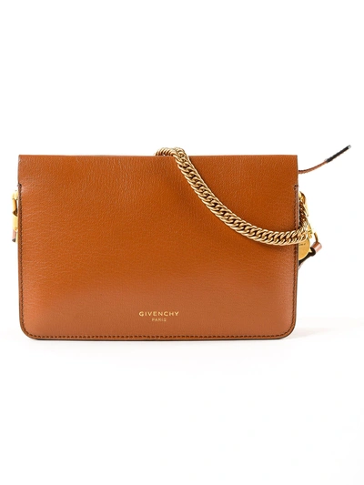 Shop Givenchy Cross 3 Shoulder Bag In Chestnut