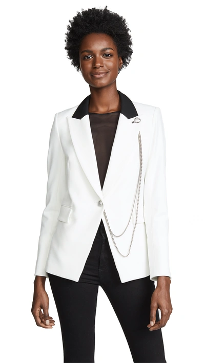 Shop Veronica Beard Fergus Dickey Jacket In Off White