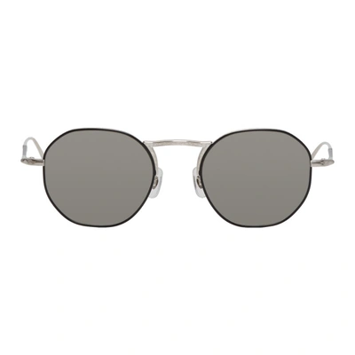 Shop Matsuda Silver Mirrored M3057 Sunglasses In Bs Brushsil