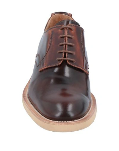 Shop Gold Brothers Laced Shoes In Cocoa