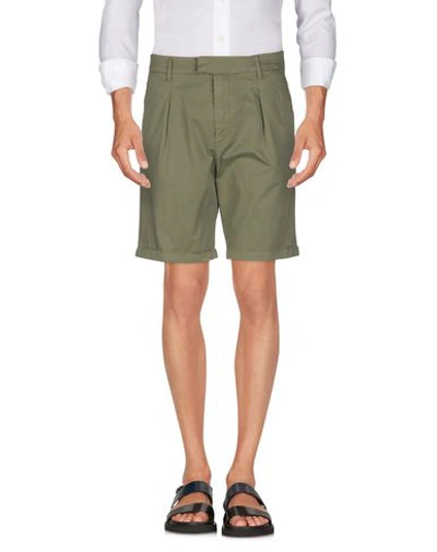 Shop Dondup Shorts & Bermuda In Military Green